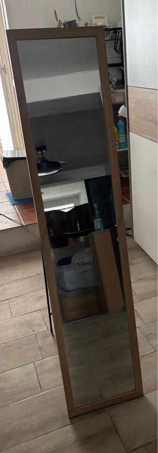 Espejo de pie madera y cristal