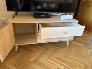 Mesa TV madera como nueva