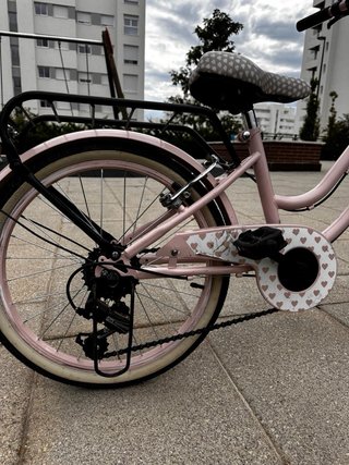 Bicicleta Retro Rosa 20’, 6 Velocidades