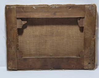 Antico Dipinto Olio su Tela Scena d'Interno XVIII