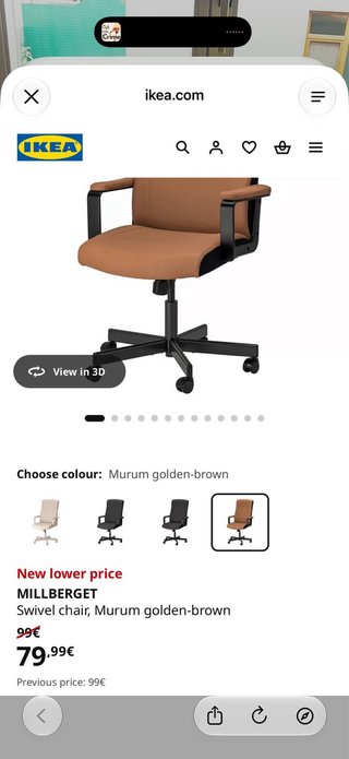Silla de escritorio ergonómica Ikea