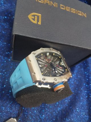 Reloj PAGANI DESIGN plateado y azul