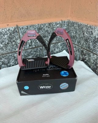 Staffe da equitazione rosa Winner