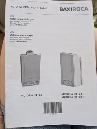 Caldera Gas Baxiroca Victoria 24/24 F + tubo + man