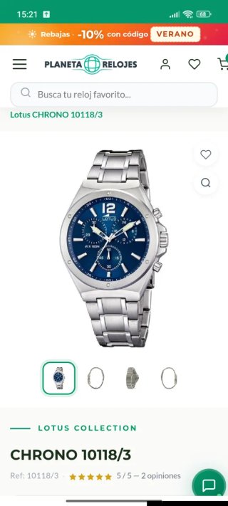 Reloj Lotus Cronógrafo Acero