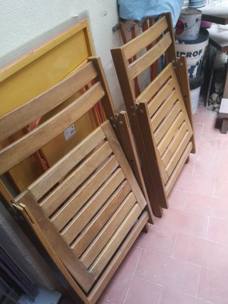 Sillas de madera plegables