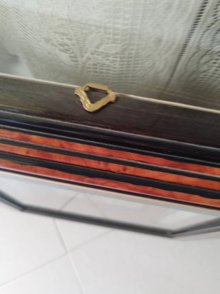 Orologio da parete in legno e argento 925