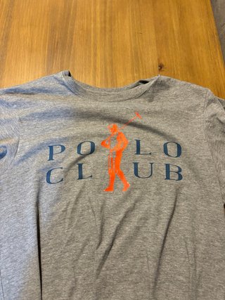 Camiseta Polo Club Gris Naranja