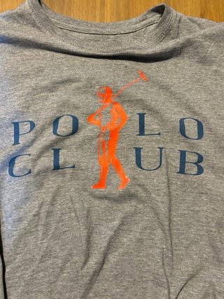 Camiseta Polo Club Gris Naranja