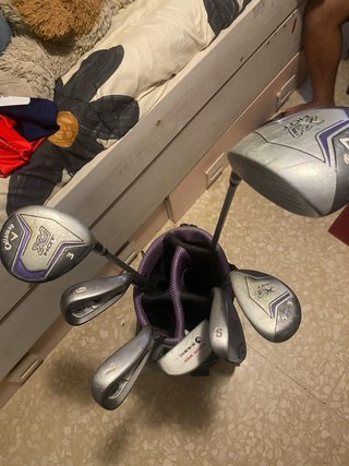 Bolsa de golf y palos Callaway de niño