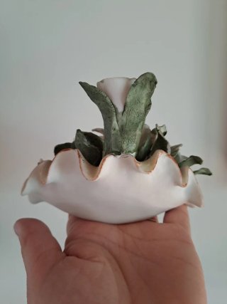 Capodimonte Composizione Floreale Porcellana