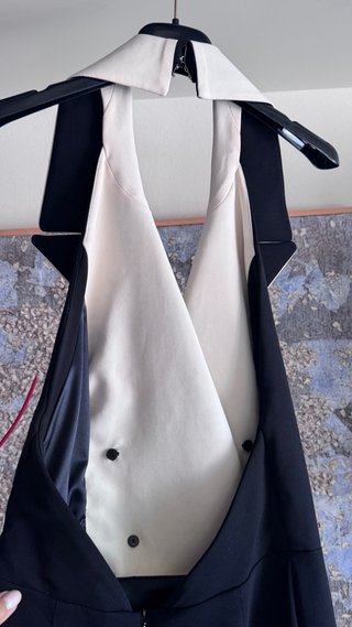 Tuta jumpsuit Elisabetta Franchi taglio smoking .