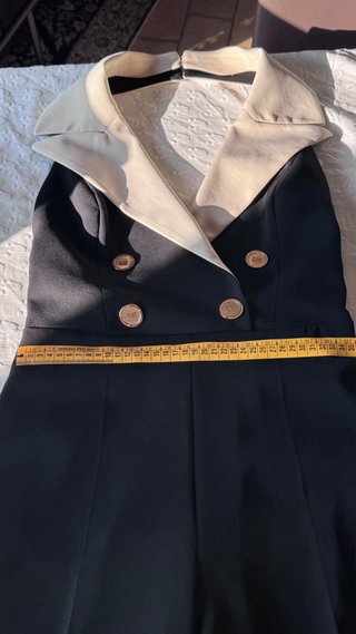 Tuta jumpsuit Elisabetta Franchi taglio smoking .
