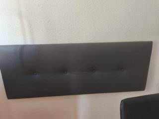 Cabezal cama gris 135x50