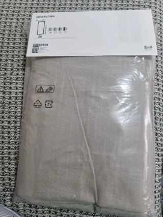 Cortinas IKEA SILVERLÖNN Beige 1 (145x300cm)