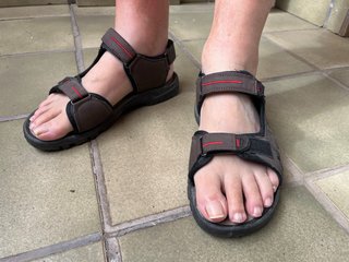 Sandalias triple cierre marrones - Talla 43