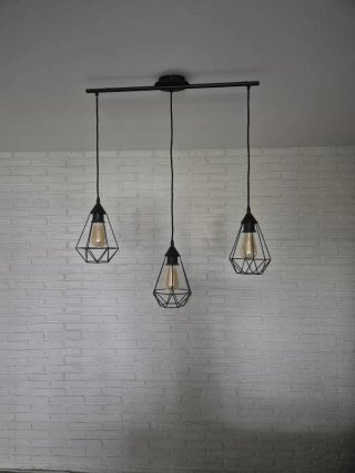 Lámpara Techo Colgante Triple Ajustable