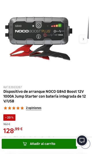 Arrancador NOCO GB40 12V 1000A