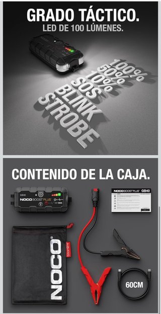 Arrancador NOCO GB40 12V 1000A