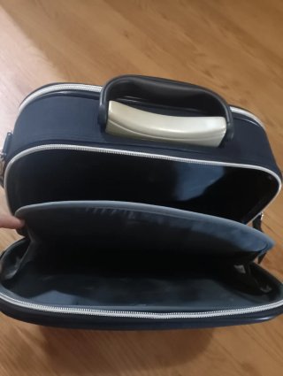 Neceser de viaje Travel Bear azul y beige