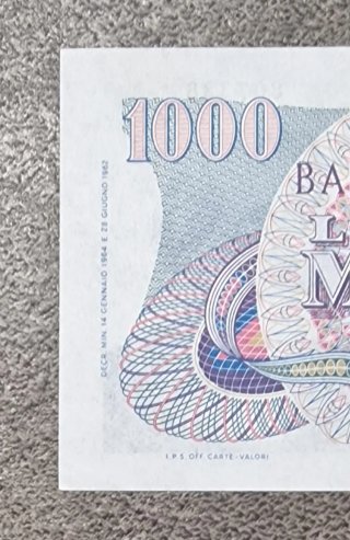 1000 Lire Verdi primo tipo - Originale, Decr. Raro