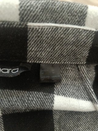 Chaqueta cuadros blanco y negro