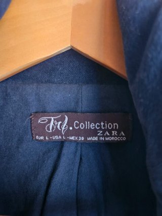 Chaqueta Marinera Pana Zara TRF L (Equivale M)