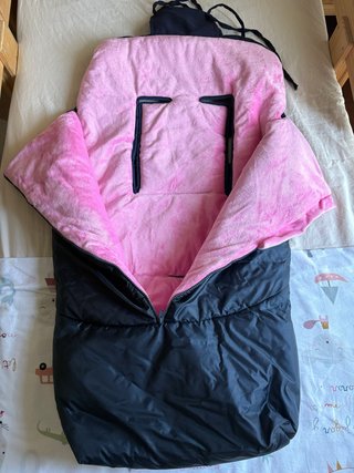 Saco para silla de paseo azul y rosa