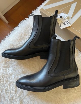 Botas Chelsea Zara Piel Talla 37