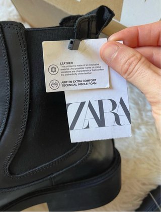 Botas Chelsea Zara Piel Talla 37