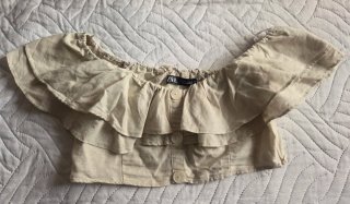 Top Zara Hombros Descubiertos Talla S
