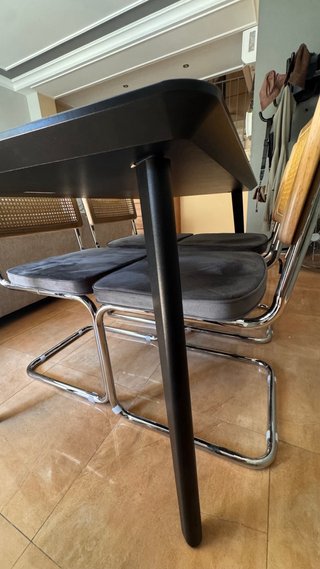Mesa IKEA LISABO Negra/Chapa Fresno 140x78cm