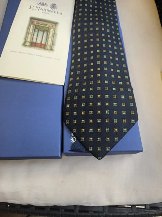 Cravatta E.Marinella blu fantasia
