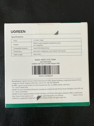 Adaptador USB C a HDMI 4K 60Hz UGREEN