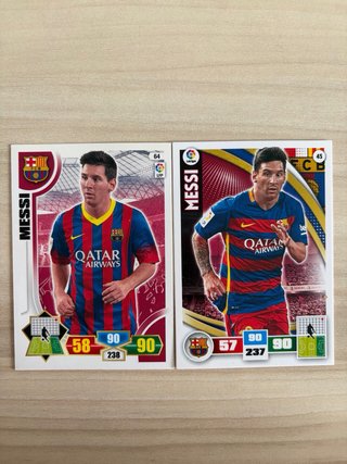 Pack Messi Adrenalyn 2013-14 y 2015-16.