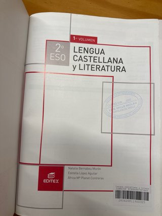 Lengua castellana y literatura, 2o ESO
