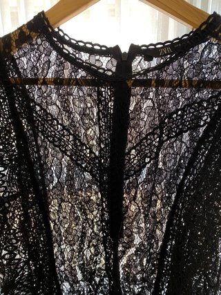 Top Zara encaje negro Talla XL