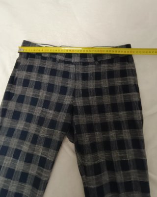 Pantaloni uomo Hitch Man quadri blu taglia 44