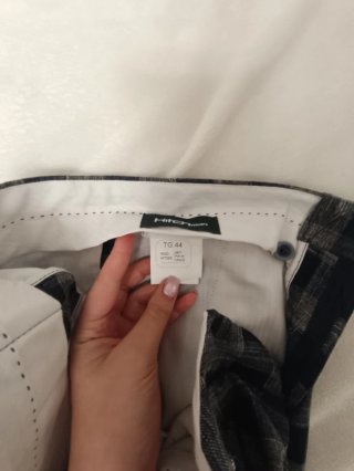 Pantaloni uomo Hitch Man quadri blu taglia 44