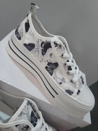 Scarpe donna sneakers zeppa fantasia farfalle n.37