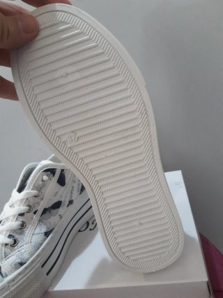 Scarpe donna sneakers zeppa fantasia farfalle n.37