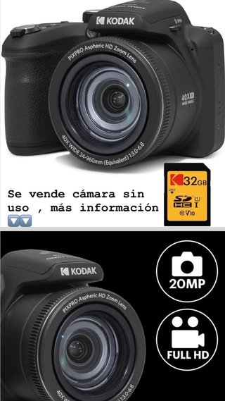 Cámara Kodak PIXPRO 40x Zoom 20MP Full HD