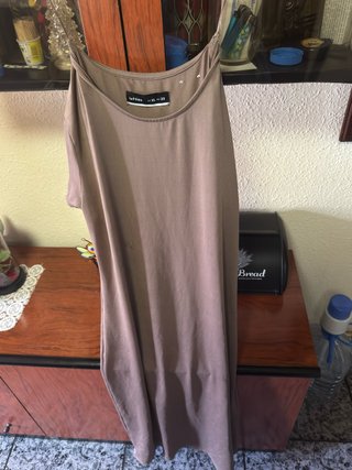 Vestido beige tirantes XL