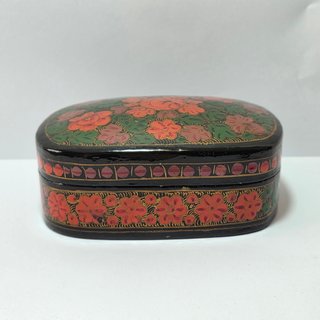Scatola Vintage in Cartapesta del Kashmir Laccata