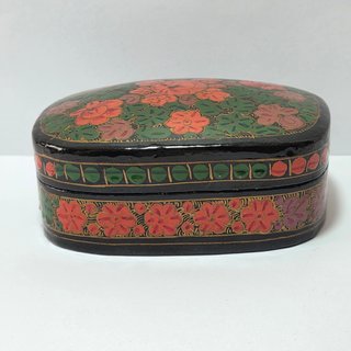 Scatola Vintage in Cartapesta del Kashmir Laccata