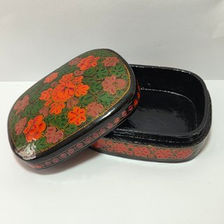 Scatola Vintage in Cartapesta del Kashmir Laccata