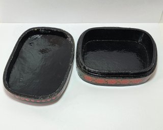 Scatola Vintage in Cartapesta del Kashmir Laccata
