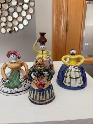 Set di 4 campane in ceramica