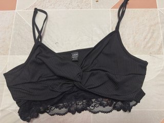 Top SHEIN negro encaje talla XXL
