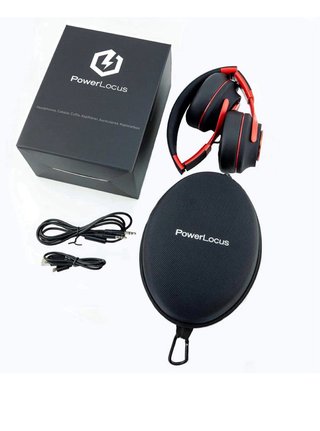 Auriculares PowerLocus Bluetooth Negros y Rojos